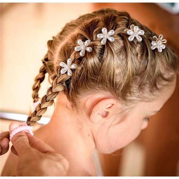 Small Mini Pearl Claw Clips,10 Pcs Decorative Hair Accessories for Women & Girls - Picture 4 of 7
